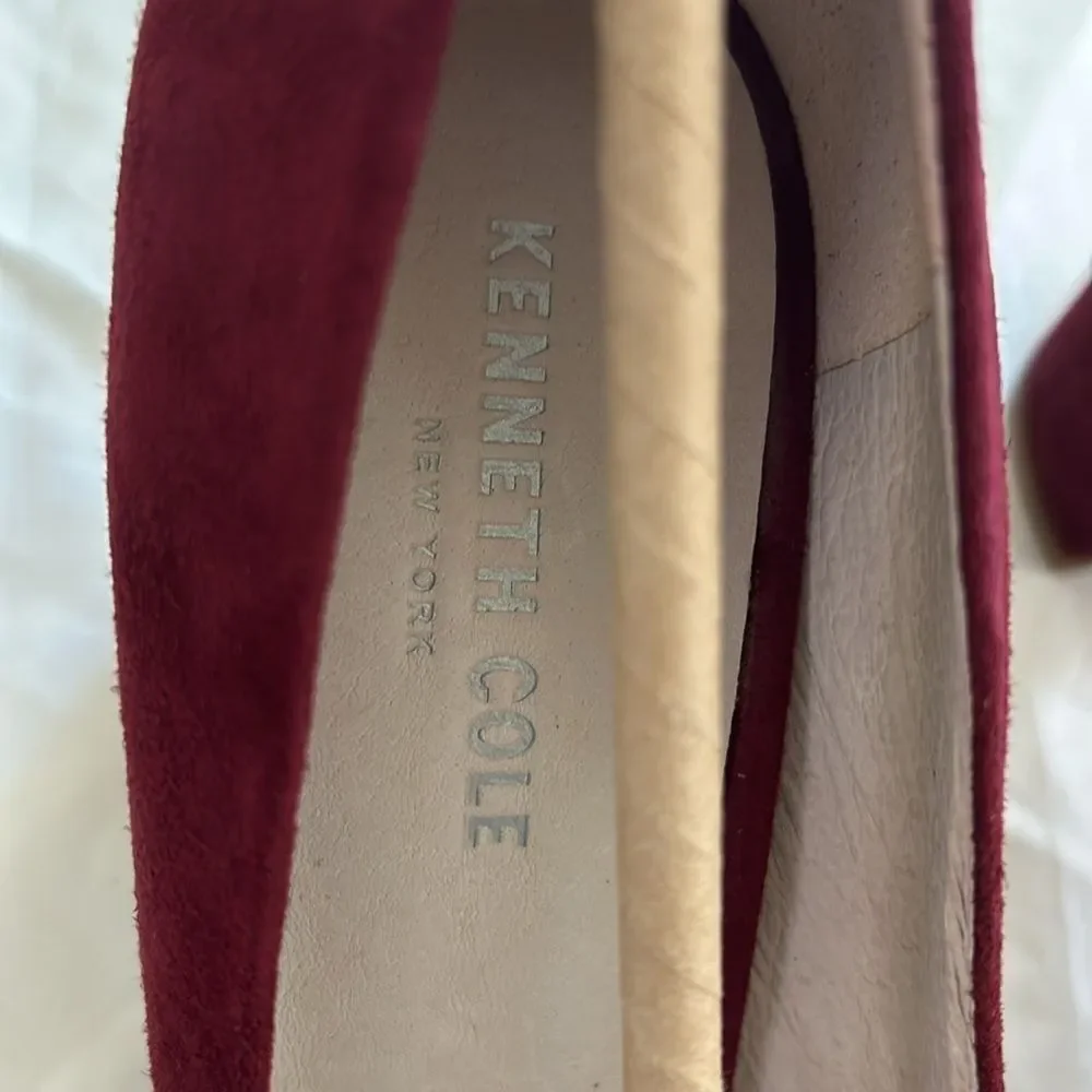 Kenneth Cole Margaux Pointed Toe Block Heel Pumps, size 8.5, color is Brick, NWT_9